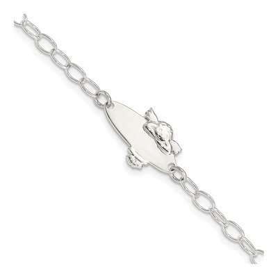 Sterling Silver Angel Baby ID Bracelet