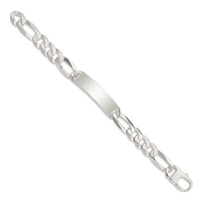 Sterling Silver Figaro Link Id Bracelet – view 3