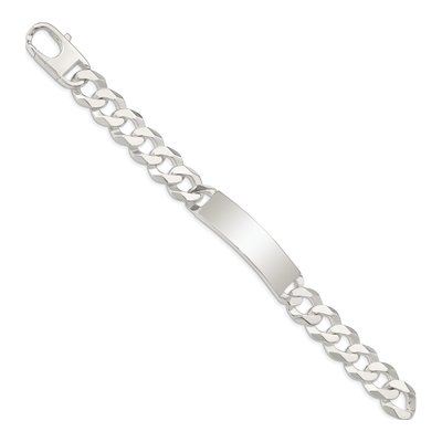 Sterling Silver Curb Link ID Bracelet – view 3