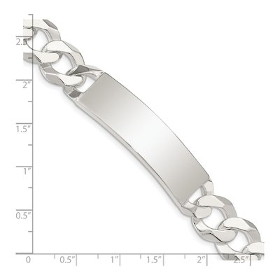 Sterling Silver Curb Link ID Bracelet – view 4