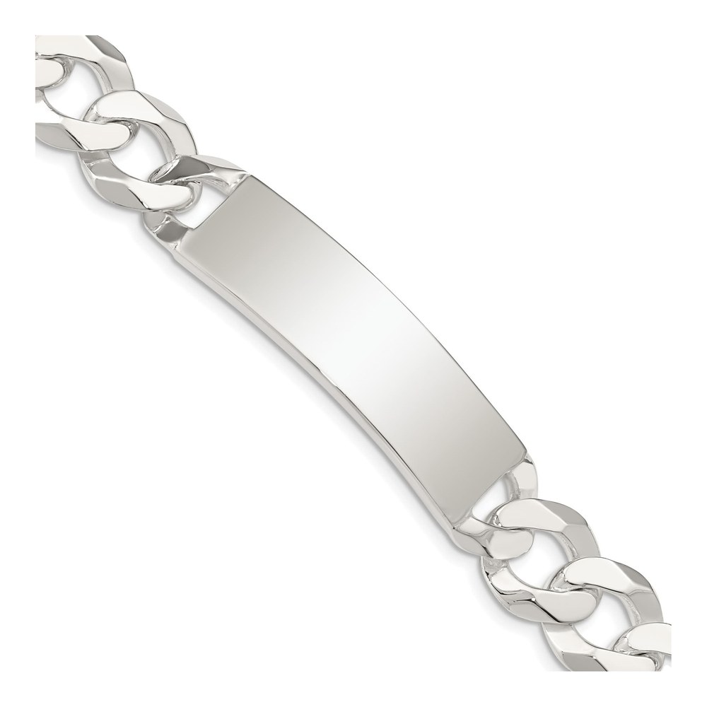 Sterling Silver Curb Link ID Bracelet