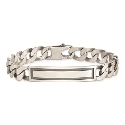 Sterling Silver Curb Link ID Bracelet – view 4