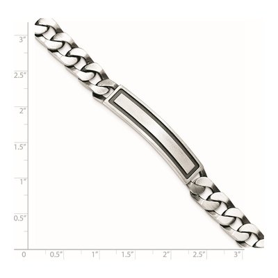 Sterling Silver Curb Link ID Bracelet – view 5