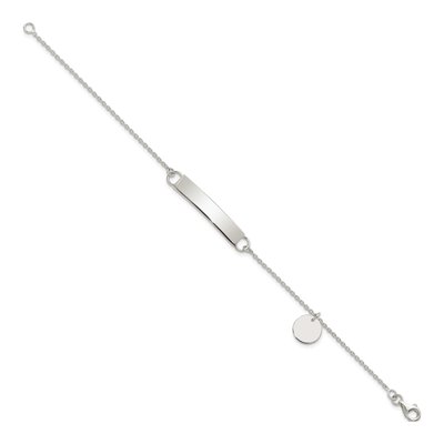 Sterling Silver Curb Link ID Bracelet – view 3