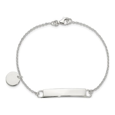 Sterling Silver Curb Link ID Bracelet – view 4