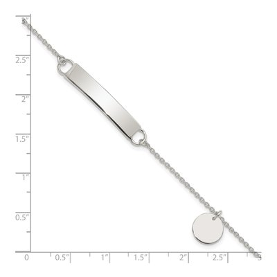 Sterling Silver Curb Link ID Bracelet – view 5