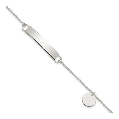 Sterling Silver Curb Link ID Bracelet