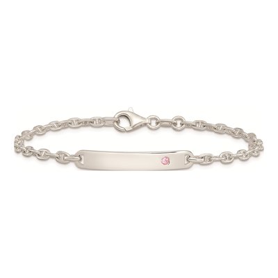 Sterling Silver CZ ID Bracelet – view 4