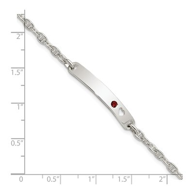 Sterling Silver CZ ID Bracelet – view 3