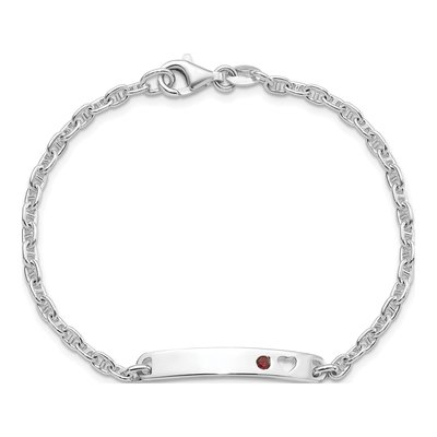 Sterling Silver CZ ID Bracelet – view 4