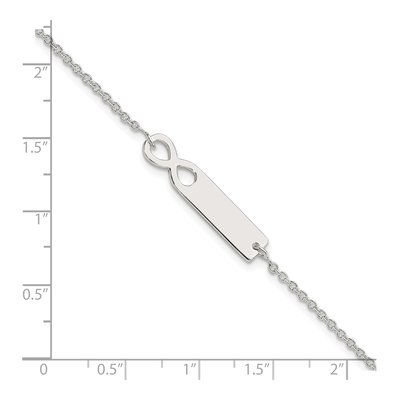 Sterling Silver Infinity ID Bracelet – view 3