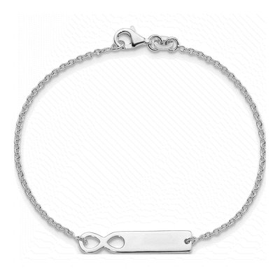 Sterling Silver Infinity ID Bracelet – view 4