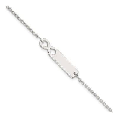 Sterling Silver Infinity ID Bracelet