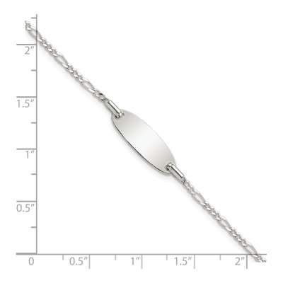 Kids' Sterling Silver ID Bracelet, 6in Polished – view 3