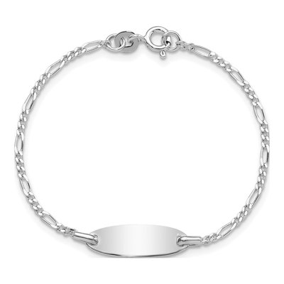 Kids' Sterling Silver ID Bracelet, 6in Polished – view 4