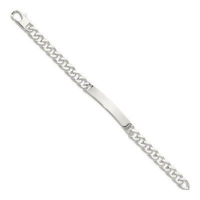 Sterling Silver Curb ID Bracelet – view 3