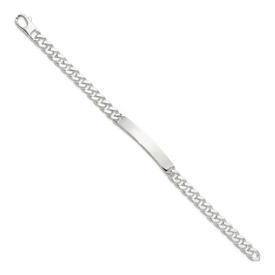 Sterling Silver Curb ID Bracelet – view 2