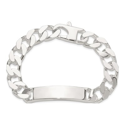 Sterling Silver Curb ID Bracelet – view 5