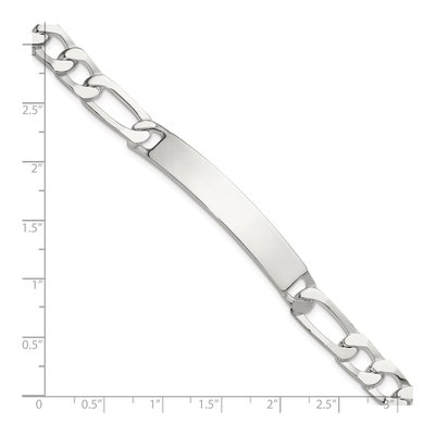 Sterling Silver Figaro ID Bracelet – view 5