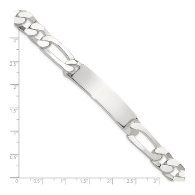 Sterling Silver Figaro ID Bracelet – view 5