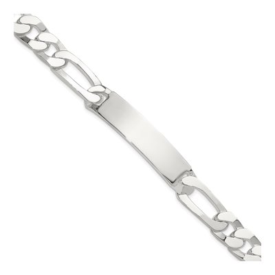 Sterling Silver Figaro ID Bracelet