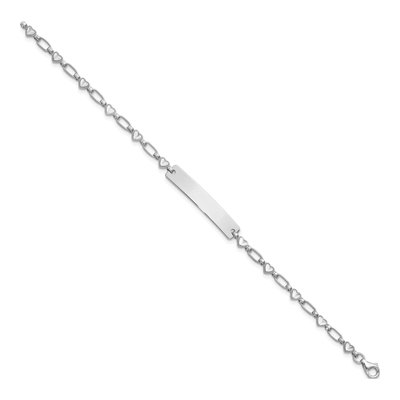 Sterling Silver Kids' Hearts ID Bracelet – view 3