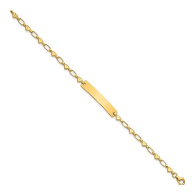 Gold-Plated Sterling Silver Kids' Hearts ID Bracelet – view 3