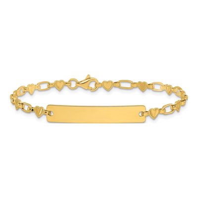 Gold-Plated Sterling Silver Kids' Hearts ID Bracelet – view 4