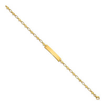 Gold-Plated Sterling Silver Hearts ID Bracelet – view 3