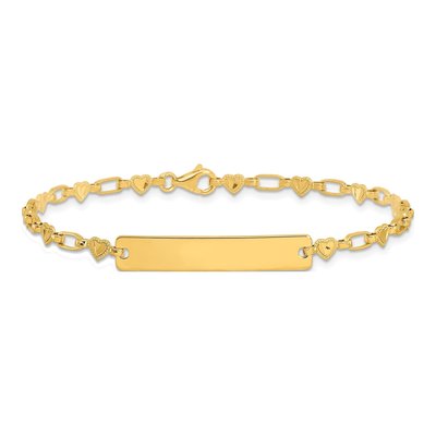Gold-Plated Sterling Silver Hearts ID Bracelet – view 4