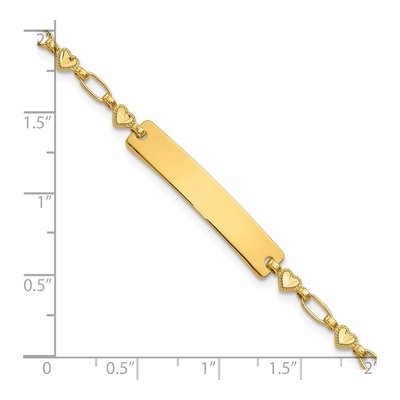 Gold-Plated Sterling Silver Hearts ID Bracelet – view 6