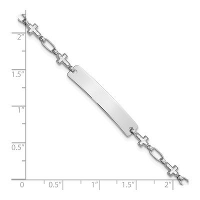 Sterling Silver Kids' Cross ID Bracelet – view 6