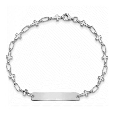 Sterling Silver Cross ID Bracelet – view 4