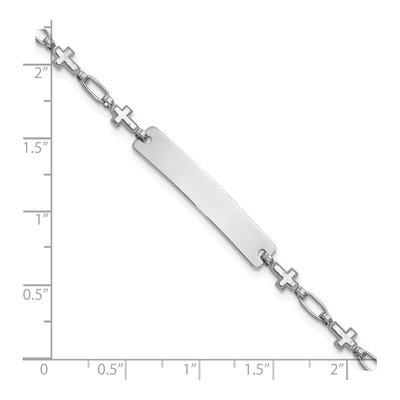 Sterling Silver Cross ID Bracelet – view 5