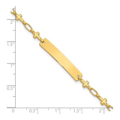 Gold-Plated Sterling Silver Cross ID Bracelet – view 6