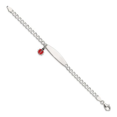Sterling Silver Ladybug ID Bracelet – view 3