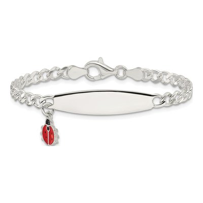 Sterling Silver Ladybug ID Bracelet – view 4