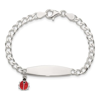 Sterling Silver Ladybug ID Bracelet – view 5