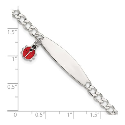 Sterling Silver Ladybug ID Bracelet – view 6