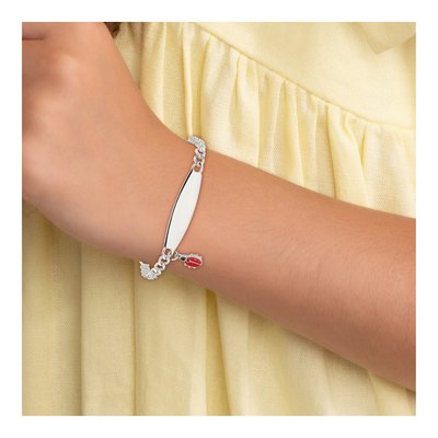 Sterling Silver Ladybug ID Bracelet – view 7