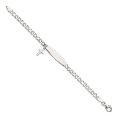 Sterling Silver Cross ID Bracelet – view 3