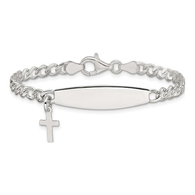 Sterling Silver Cross ID Bracelet – view 4