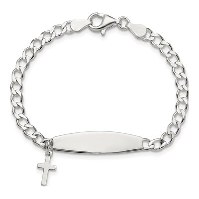 Sterling Silver Cross ID Bracelet – view 5