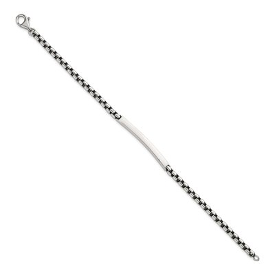 Sterling Silver Bar ID Bracelet – view 3