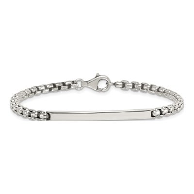 Sterling Silver Bar ID Bracelet – view 4