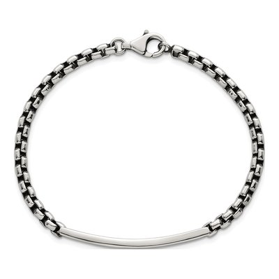 Sterling Silver Bar ID Bracelet – view 5