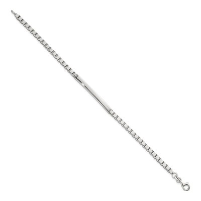 Sterling Silver Box ID Bracelet – view 3