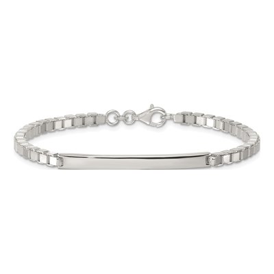 Sterling Silver Box ID Bracelet – view 4