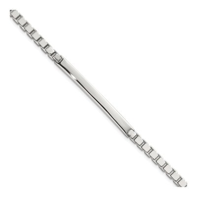 Sterling Silver Box ID Bracelet
