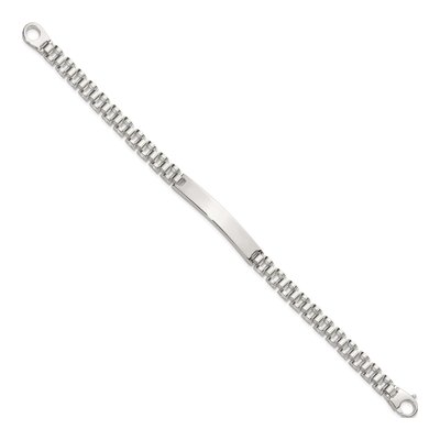 Sterling Silver Fancy Link ID Bracelet – view 3